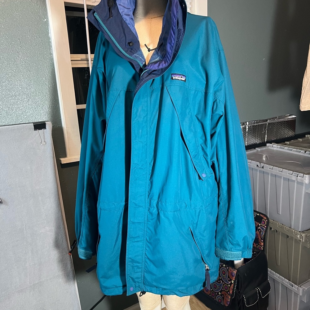 Patagonia Men Windbreaker Glade Runner Jacket Vintage 90s Blue Gorpcore Size XL